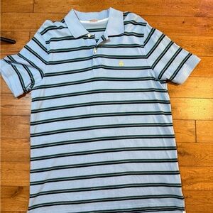 Brooks Brothers Light Blue Polo with Stripes